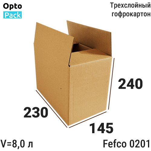 Коробка картонная 230х145х240 мм