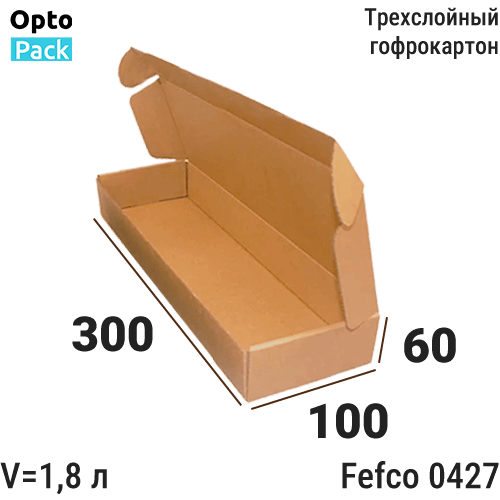 Самосборная коробка 300х100х60мм