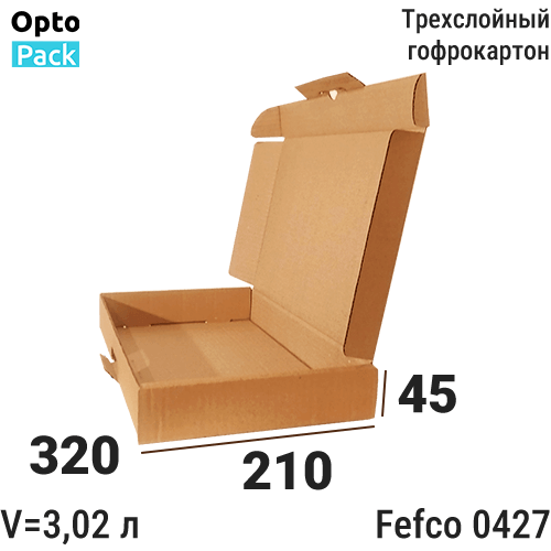 Коробка картонная 320х210х45 мм