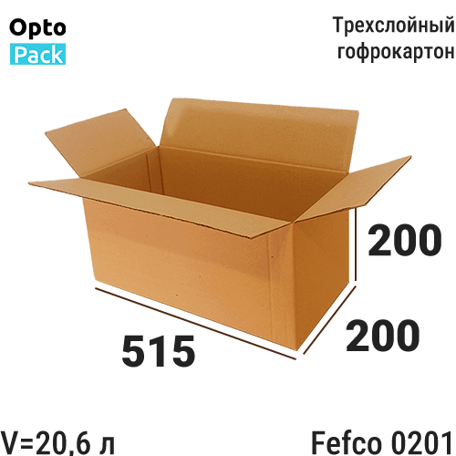 Коробка картонная 515х200х200 мм