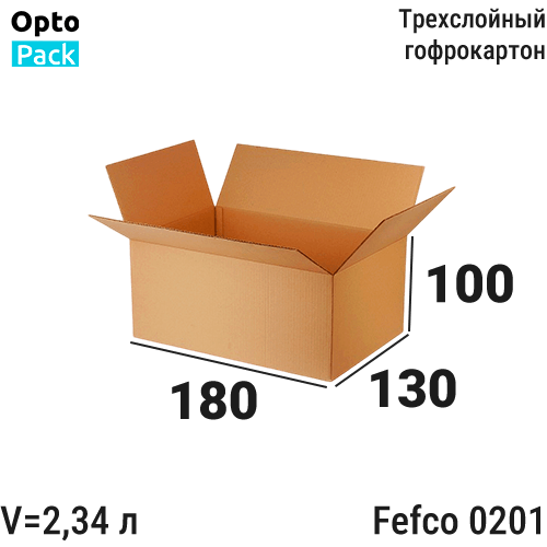 Коробка картонная 180х130х100 мм
