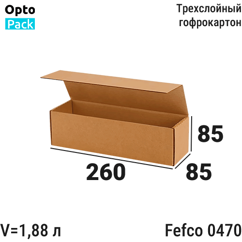 Самосборная коробка 260х85х85 мм