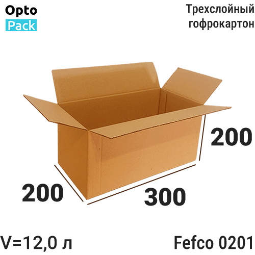 Коробка картонная 300х200х200 мм