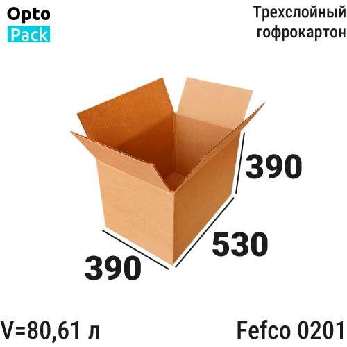 Коробка картонная 530х390х390 мм